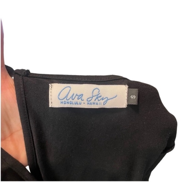 Fighting Eel Ava Sky A-line mini dress long sleeve pockets Small Black - Picture 8 of 10